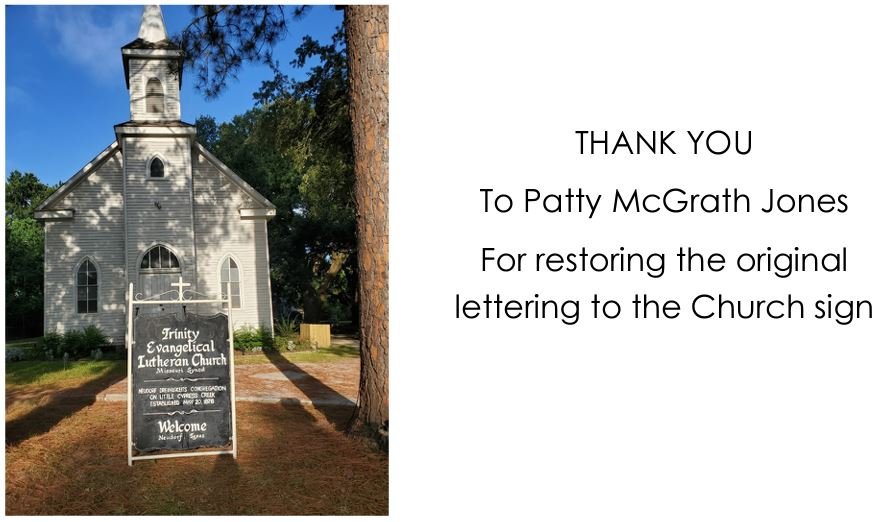 Trinity Evangelical Lutheran Church Sign Restoration